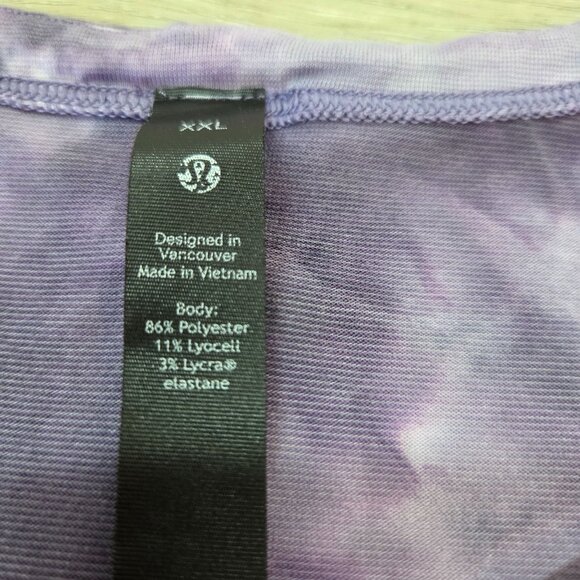 Lululemon Purple Tie-Dye Tank Top Lightweight Stretchy Fabric Mens Size XXL - Picture 3 of 13
